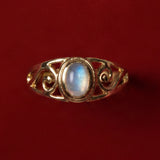 Chrome Selene Moonstone Ring