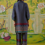 Tara Berry Navy Printed Co-ord Set