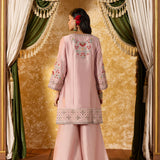 Vaara Nishat Pink Embroidered Suit Set with Dupatta