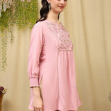 Cotton Linen Embroidered Top