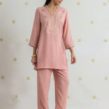 Elowen Dusty Pink Embroidered Co-ord Set