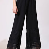 Charcoal Black Solid Sharara