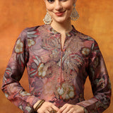 Wool Blend Floral Printed Kurta Palazzo Set