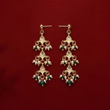 Emerald Green Myra Beaded Earrings