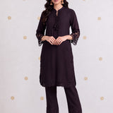 Ziya Blackberry Purple Embroidered Kurta Set