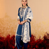 Samaira Admiral Blue Embroidered Suit Set