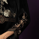 Avira Black Zari Embroidered Velvet Co-ord Set