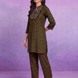 Mahira Olive Printed Co-ord Set