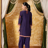Nysa Violet Purple Embroidered Farshi Suit Set