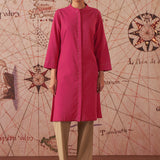 Sylvia Crimson fuchsia Monochrome Lyocell Kurta for Women