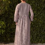 Amaya Slate Grey Printed Chanderi Suit Set with Dupatta