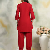 Pure Cotton Paisley Embroidered Co-Ord Set