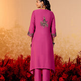 Navya Royal Fuchsia Embroidered Kurta Set