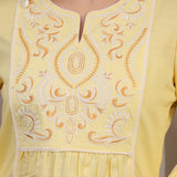 Cotton Linen Embroidered Top
