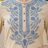 Lakhnavi Embroidered A-Line Rayon Kurti