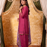 Vritika Persian Pink Embroidered Suit Set