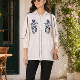 Cotton Embroidered Shirt Top