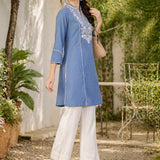 Cotton Embroidered Shirt Kurta Set