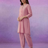 Light pink Dori Embroidered Coord Set