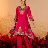 Aaradhya Antique Pink Embroidered Suit Set