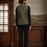 Alba Green Sleeveless Puffer Jacket