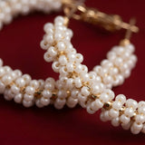 Inaya Pearl Hoop Earrings