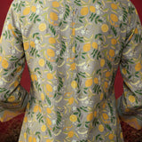 Saina Dove Beige Printed Remi Linen Co-ord Set for Women
