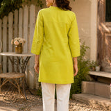 Sequinned Ethnic Embroidered Straight Kurti