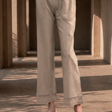 Beige Linen Blend Daily Wear Palazzos
