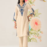 Aadhya Blue Embroidered Kurta