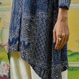 Aarna Indigo Blue Printed Tunic
