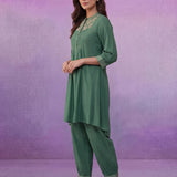 Green Dori Embroidered Coord Set