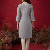 Spa Mirror Work Cotton Kurta Set