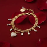 Lyra CZ Heart Bracelet