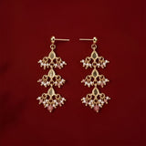 Salmon Pink Ira Beaded Earrings
