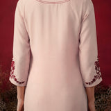 Ivory Embroidered Cotton Blend Everyday Kurta Set