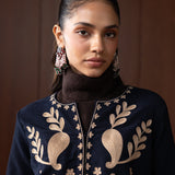 Niraaya Blue Emnroidered Cord Jacket