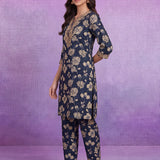 Myra Midnight Blue Co-ord Set