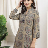 Ethnic Motif Printed Tassel Detail Kurti