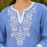 Pure Cotton Embroidered Kurta Trouser Set