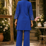 Viscose Rayon Embroidered Tunic Palazzo Co-Ord Set
