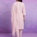 Aarna Peach Lace Work Suit Set