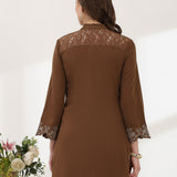Solid Embroidered Straight Tunic