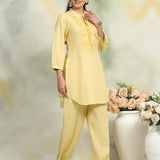 Pure Cotton Paisley Embroidered Co-Ord Set