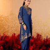 Aaradhya Antique Blue Embroidered Suit Set