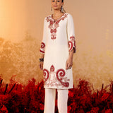 Aarohi Oat Ivory Embroidered Suit Set