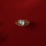 Chrome Selene Moonstone Ring