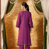 Esha Mulberry Purple Embroidered Suit Set