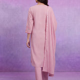Meher Light Pink Embroidered Suit Set