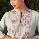 Sasha Mint Green Embroidered Ethnic Co-ord Set for Women
